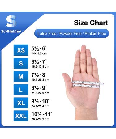 Schneider Nitrile Exam Gloves - Blue, 4 mil, Powder-Free, Latex-Free - 100 Medium (Pack of 100) - Buy Online on GoSupps.com
