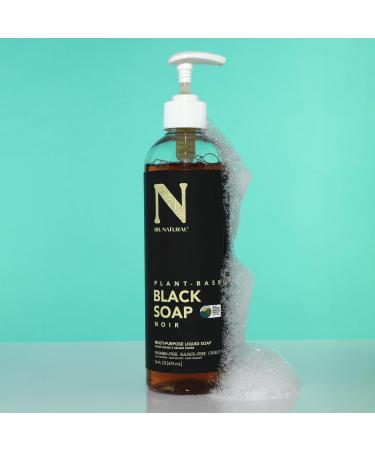 Dr. Natural Multi-Purpose Black Liquid Soap - Natural West African Body Wash - Gentle Hand Soap and Body Soap - Deep Moisturizer Fights Acne - 16 oz - Buy Online on GoSupps.com