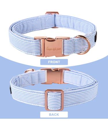 Buy Unique Adjustable Blue Stripes Dog Collar & Leash for Small Medium and Large Pets - International Shipping Available - Buy Online on GoSupps.com