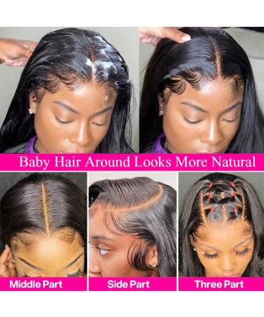 JARAMA 22 Inch Straight Lace Front Human Hair Wig HD Pre Plucked 13x4 Transparent Frontal Glueless 180 Density for Black Women - Buy Online on GoSupps.com