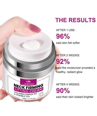 Neck Firming Lifting Cream | Organic Hyaluronic Acid & Jojoba Oil | Anti-Aging Moisturizer with Collagen & Vitamin E | Day & Night Facial Cream - Buy Online on GoSupps.com