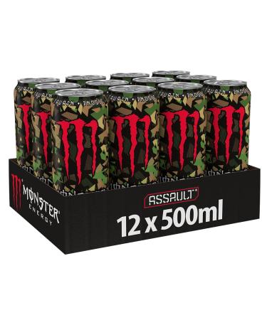 Buy Monster Energy Assault - Refreshing Energy Drink with 160 mg Caffeine (12 x 500 ml Cans) - International Shipping Available - Buy Online on GoSupps.com