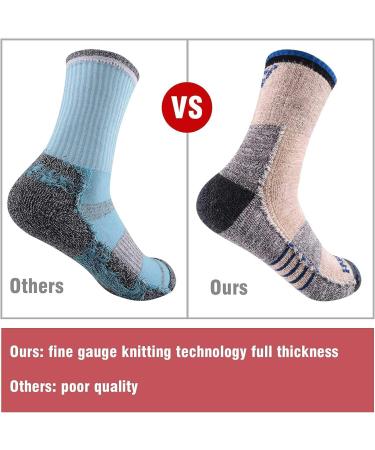 FEIDEER Men's Walking Hiking Socks - Moisture-Wicking Cushioned Quarter Crew Socks for Outdoor Sports - 3/4/5 Pairs, Sizes 6-15, Multiple Color Options - Buy Online on GoSupps.com