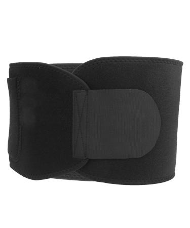Uxsiya Adjustable Elastic Waist Support Belt SBR Neoprene Lumbar Brace for Exercise & Fitness (Black)