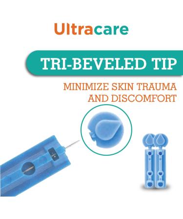 Ultracare 30 Gauge Disposable Blood Lancets - 100 Count | Fits All Standard Lancing Devices - Buy Online on GoSupps.com