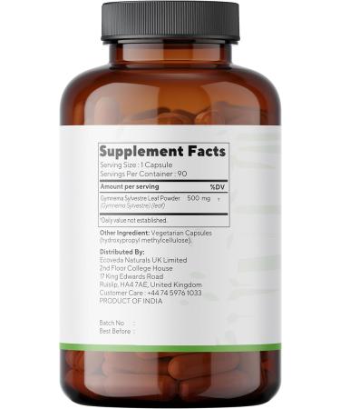 Yelixir Nutrition Gymnema Sylvestre Capsules 90 nos Made with Veg Capsules - Buy Online on GoSupps.com