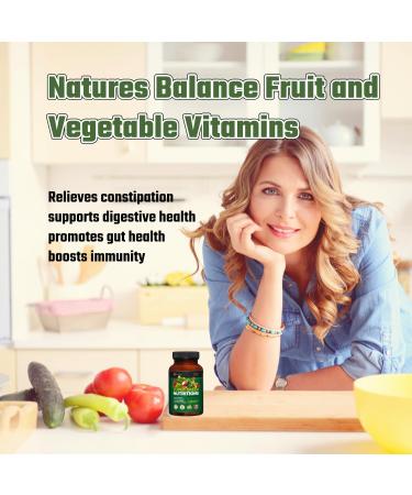 Fruits and Veggies Supplement 36 Fruits & Vegetables with 24 Essential Vitamins Minerals & Trace Elements High in Fiber for Digestion & Constipation Relief Daily Nutritional Support 120 Capsules - Buy Online on GoSupps.com