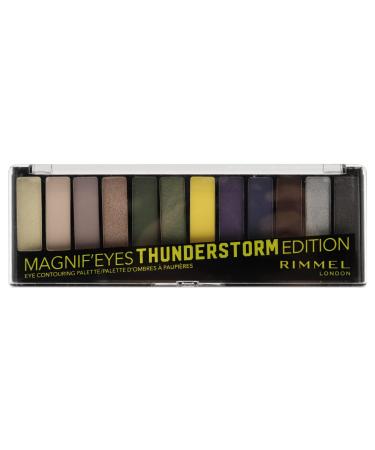 Rimmel London Magnif'Eyes Eyeshadow Palette 12 Shades Blendable Formula Versatile 010 Thunderstorm 0.5oz Thunderstorm 1 Count (Pack of 1) Palette