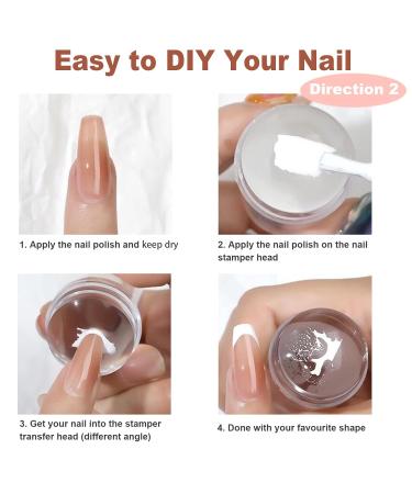 French Tip Nail Stamper Set - Double Sided Clear Silicone Stampers for DIY Nail Art - Includes Scraper - 2 Pack - Buy Online on GoSupps.com