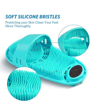 Meidong Silicone Shower Foot Scrubber - Personal Foot Massage and Cleaning - Non-Slip for Men and Women - 1PCS Green - Buy Online on GoSupps.com