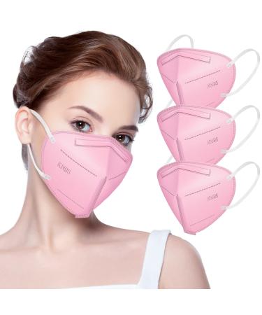 KN95 Face Masks, Eventronic Daily Protective Masks 30Pack, Pink Disposable Mask Cover for Outdoor&Home