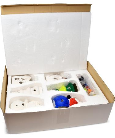 Christmas Ceramic Figurine Paint Kit - Set of 6 Unpainted Ceramics for Kids Art Project | Holiday Party Decoration & Keepsake | Includes Paint & Brushes - Buy Online on GoSupps.com