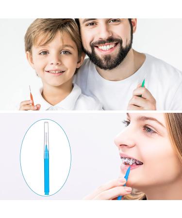 100-Piece Interdental Brush Set - Bright Colors Tooth Flossing Tools for Dental Hygiene | Toothpick Cleaners for Mouth Care - Buy Online on GoSupps.com