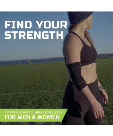 Green Drop Professional Elbow Brace - Compression Sleeve for Men & Women - Natural Relief Herb-Infused Support for Sports, Tennis, Injury Recovery, Arthritis - Large/X-Large - Buy Online on GoSupps.com
