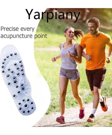 Yarpiany Magnetic Therapy Reflexology Sandals - Pain Relief Insoles with 68 Magnets (White, Female) - Buy Online on GoSupps.com