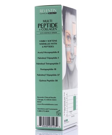 Reventin Multi Peptide + Collagen Anti-Wrinkle Face Serum - Clinical Results - 1.6 fl. oz - Buy Online on GoSupps.com