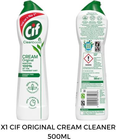 Cif Cream Cleaner 2 Pack - Cif Cream Cleaners Original and Lemon with Sponge and Gloves - Perfect Household Cleaning Products Bundle - Buy Online on GoSupps.com