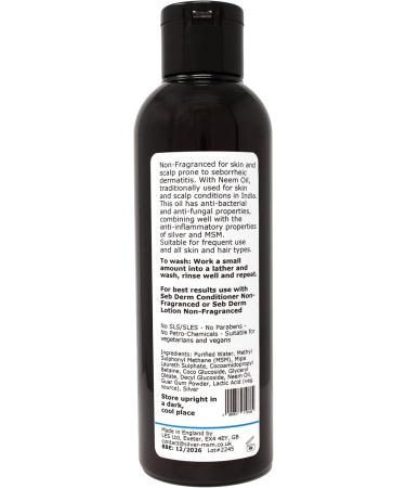 argentum plus Silver-MSM Seb Derm Shower Gel 2in1 Non-Fragranced 200 ml | For skin prone to seborrheic dermatitis - Buy Online on GoSupps.com