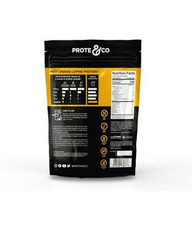 Prote&co Lupine Protein Powder - 24g Vegan Non-GMO Soy & Gluten Free No Sugar Added Chocolate Flavor - 1.63 Lb - Buy Online on GoSupps.com