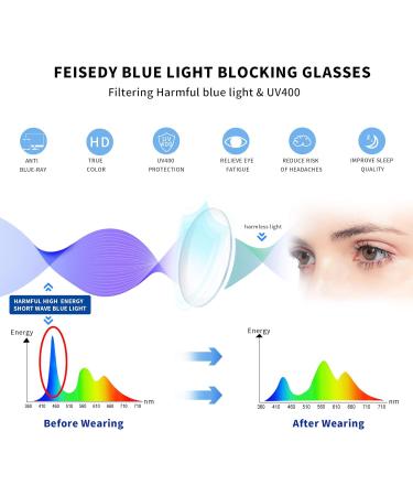 FEISEDY Blue Light Blocking Reading Glasses B2566 - Spring Temples 3.5x Magnification | International Shipping Available - Buy Online on GoSupps.com
