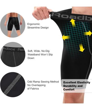 Roadbox Men s Compression Shorts - Quick-Drying Baselayer Underpants | 1 or 3 Pack Available | Black L - Buy Online on GoSupps.com