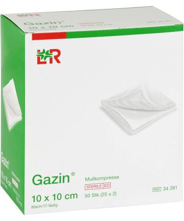 GAZIN Sterile 8-Ply Gauze Comp 10x10 cm - Pack of 50 | International Shipping Available - Buy Online on GoSupps.com
