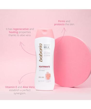Babaria Firming Body Milk - Soothing Aloe Vera & Vitamin E - All Skin Types - 16.6 oz - Regenerate & Protect Your Skin - Buy Online on GoSupps.com