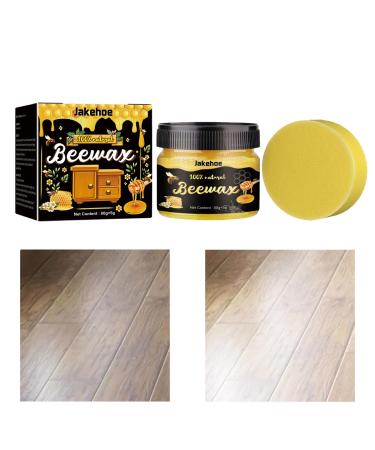 Beeswax Cleaner and Polish | 80g Natural Wood Furniture Cleaner Beeswax Multifunctional Wood Scratch Repair Wax Long-Term Beeswax Furniture Polish for Wood Doors Tables Dudok