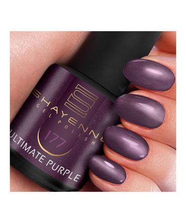 SHAYENNE Made in Germany Shellac Gel Nail Polish 15 ml for UV LED Lamp 177 Ultimate Purple Gel Nail Polish for UV Nail Lamp LED Nail Polish Gel Polish Nail Gel