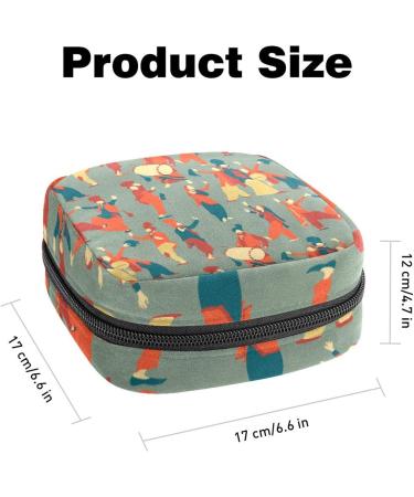 Multi-Colored Dance for Two Sanitary Napkin Storage Bag - Portable Menstrual Cup Pouch for Women & Teen Girls - Buy Online on GoSupps.com