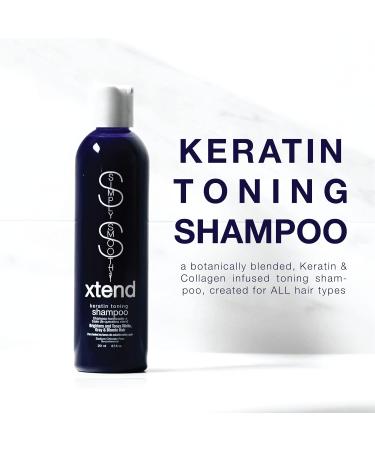 Simply Smooth Xtend Keratin Toning Purple Shampoo - Brighten & Tone Blonde Silver & Gray Hair | Prevent Brassy Tones | 8.5 Oz | International Shipping - Buy Online on GoSupps.com