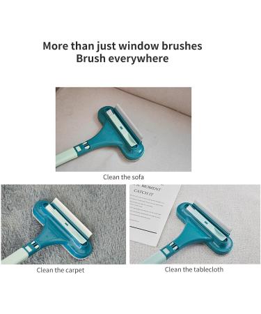 Window Tool | 2 in 1 Window Brush - Glass Cleaning Scraper Wet Dry Extendable Professional Window Squeegee Cleaning Tool Household Cartey Blue - Buy Online on GoSupps.com