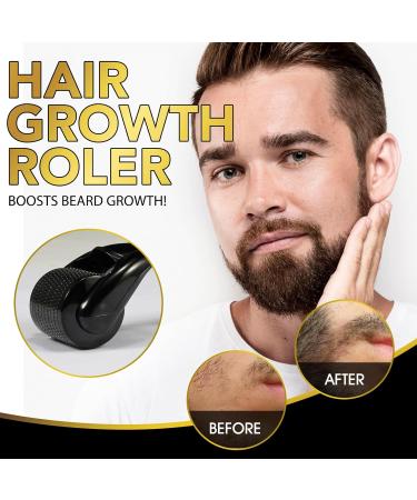 Kit de croissance de barbe s rum de croissance de barbe avec rouleau huile de croissance de barbe - croissance rapide et paisseur pour les hommes - Buy Online on GoSupps.com