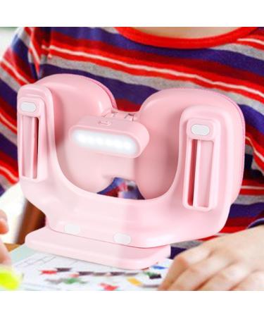 Writing Posture Corrector - Desk Upper Back Posture Brace With Light Adjustable Height Double Chest Support Back Straightener Support For Students Vision Protection Pink - Buy Online on GoSupps.com