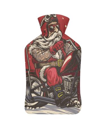 Hot Water Bottle With Lid Merry Christmas Rubber Hot Water Bag For Pain Relief Cramps Foot Warmer Hot And Cold Therapy