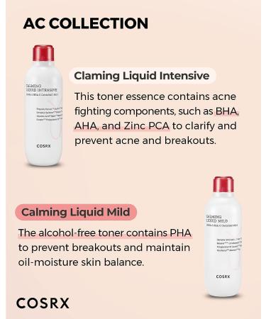 COSRX AC Collection Acne Calming Liquid Intensive 125ml | AHA BHA Toner for Acne Prone Skin | Animal Testing & Parabens Free - Buy Online on GoSupps.com