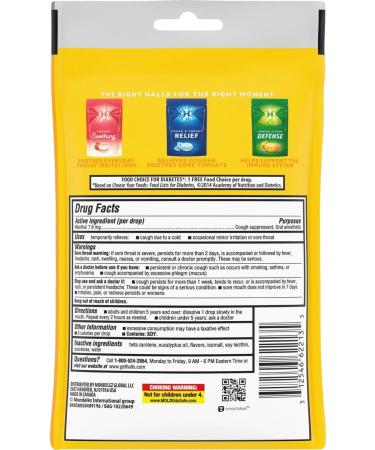 2 Honey Lemon Sugar Free Cough Drops - Hall Sugar Free - Cough Drops (Honey Lemon) Bags of 25 Drops - Buy Online on GoSupps.com