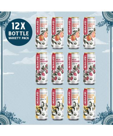 SevenTeas Organic Iced Tea Greatest Hits Variety Pack - 16 OZ (Pack of 12 Cans) - Buy Online on GoSupps.com