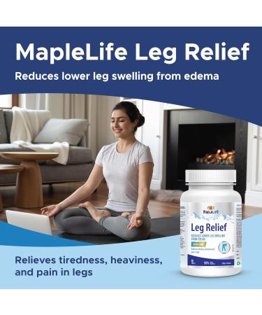 MapleLife Nutrition Leg Relief 360 mg Vein Care - Reduces Lower Leg Swelling from Edema Relieves Tiredness Heavy Legs and Leg Pain Enhance Blood Circulation - Red Vine Leaf Extract 60 Tablets - Buy Online on GoSupps.com