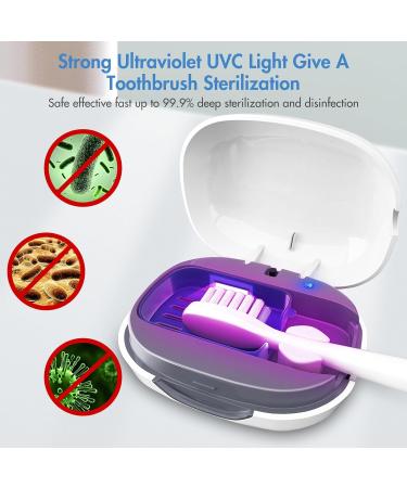 UNISOPH UV Toothbrush Sanitizer Case Portable Mini Toothbrush Sanitizer Rechargeable Toothbrush Cover Sterilizing with Holder Toothbrush Sterilizer Covers for Electric and Manual Typ3 - Buy Online on GoSupps.com
