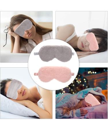 Heallily 2pcs Faux Fur Eye Mask for Women, Girls, Kids - Sleeping Eye Shade Cover for Home, Travel, Meditation - Buy Online on GoSupps.com