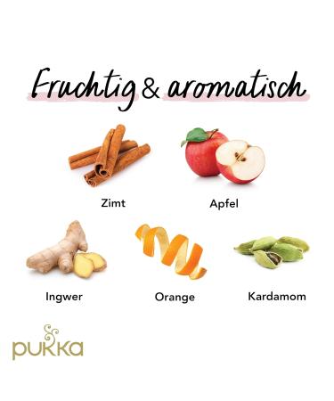 Pukka Bio-Spice Fruit Tea Wildapfel & Zimt - Wild Apple Orange Peel & Cinnamon - 20 Tea Bags for Everyday Adventures - International Shipping Available - Buy Online on GoSupps.com