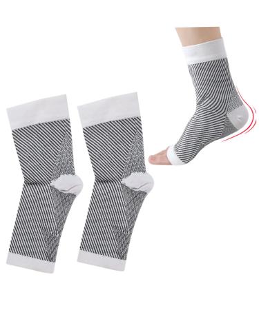 Mobestech Achilles Heel Support Socks - Breathable Ankle Support for Plantar Heel Spurs | Perfect for Fitness & Basketball | Size S/M - White - Buy Online on GoSupps.com