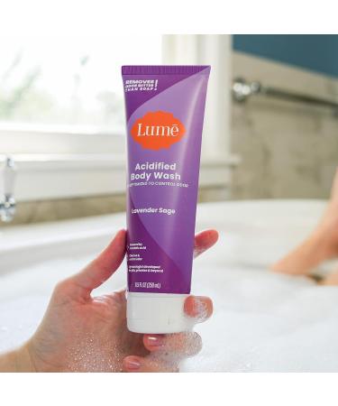 Lume Acidified Body Wash - 24 Hour Odor Control - Moisturizing Formula - SLS & Paraben Free - Lavender Sage 8.5 Ounce - Buy Online on GoSupps.com