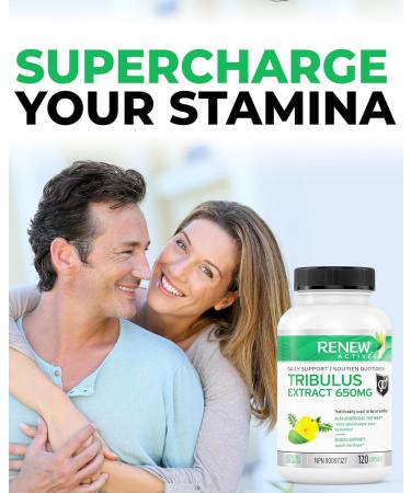 Renew Actives Tribulus Terrestris Supplement Natural Ayurvedic Aphrodisiac for Men s Vitality Energy and Overall Well-Being Promotes Hormonal Balance and Good Health 60 Capsules (2packs) 120 count (Pack of 2) - Buy Online on GoSupps.com