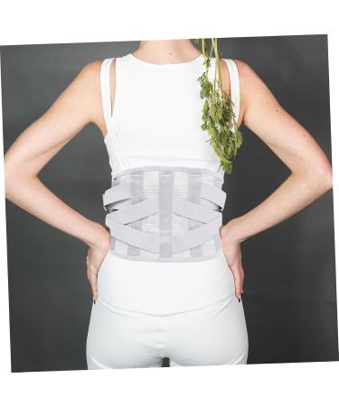 Sports Belt Back Brace for Lower Back Support | Breathable Uterus Protector | Adjustable Trimmer Corset - Silver 115x23x1CM - Buy Online on GoSupps.com