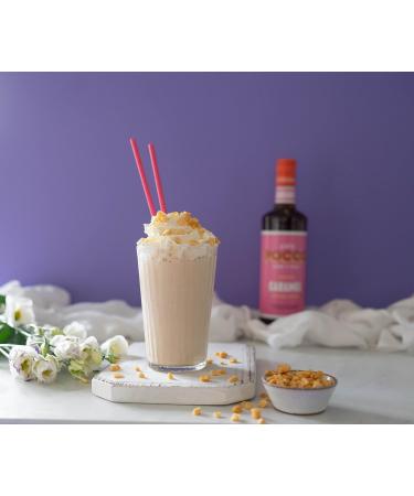 Cafe Pocco Premium Caramel Syrup - 750ml Glass Bottle with Reusable Pump | 10ml Pump Included | 1 Pack - Buy Online on GoSupps.com