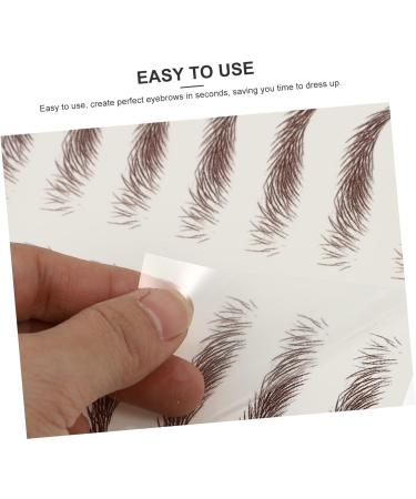Baluue 9 Sheets Realistic Fake Eyebrows Eyebrow Stickers Waterproof Hairlike Eyebrows Brown - Buy Online on GoSupps.com