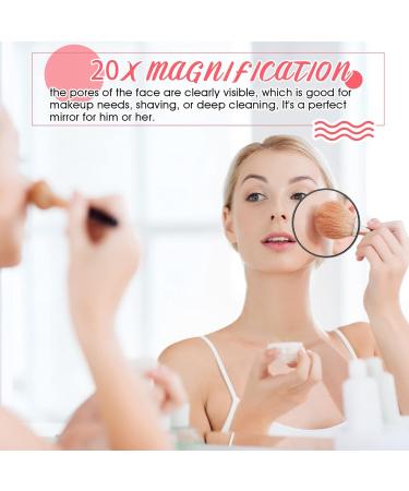 BBTO 20 Compartment Magnification Mirror Tweezers Scissors Kit - 20x Compact Travel Makeup Mirrors with Suction Cups for Women & Men 8.8 cm Black - Buy Online on GoSupps.com