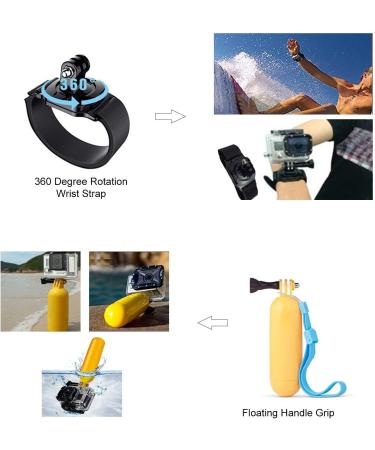 Kuptone 65-in-1 Action Camera Accessories Kit for GoPro, Insta360, AKASO, DJI - Hero 11, 10, 9, 8, 7, 6, 5, 4 - Complete Bundle - Buy Online on GoSupps.com